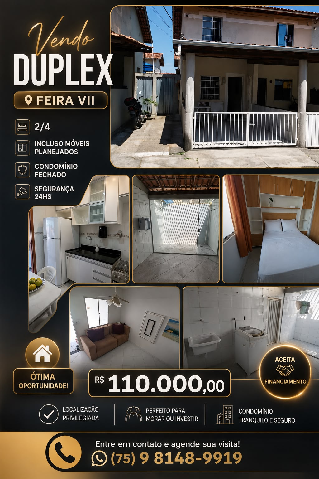 VENDA DUPLEX FEIRA VII